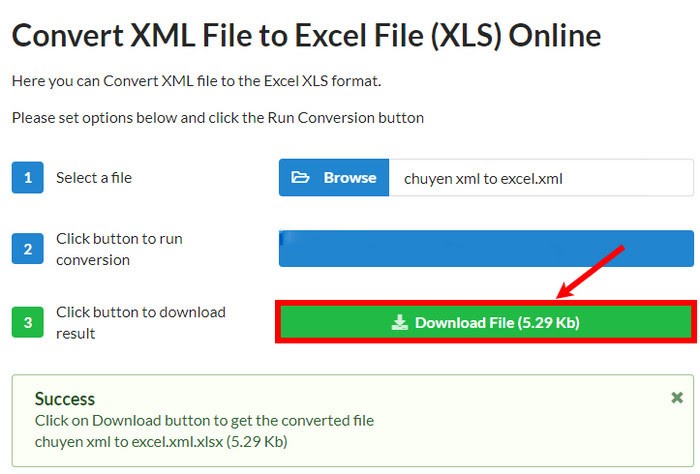 chuyển đổi file xml sang excel online miễn phí